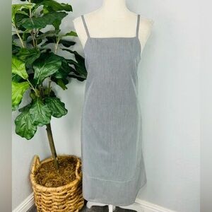 Oak + Fort Pinstripe A-Line Shift Dress